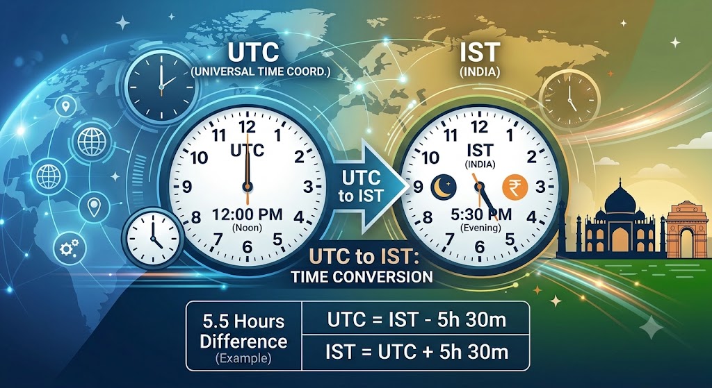 UTC to IST: Convert UTC Time to India Standard Time