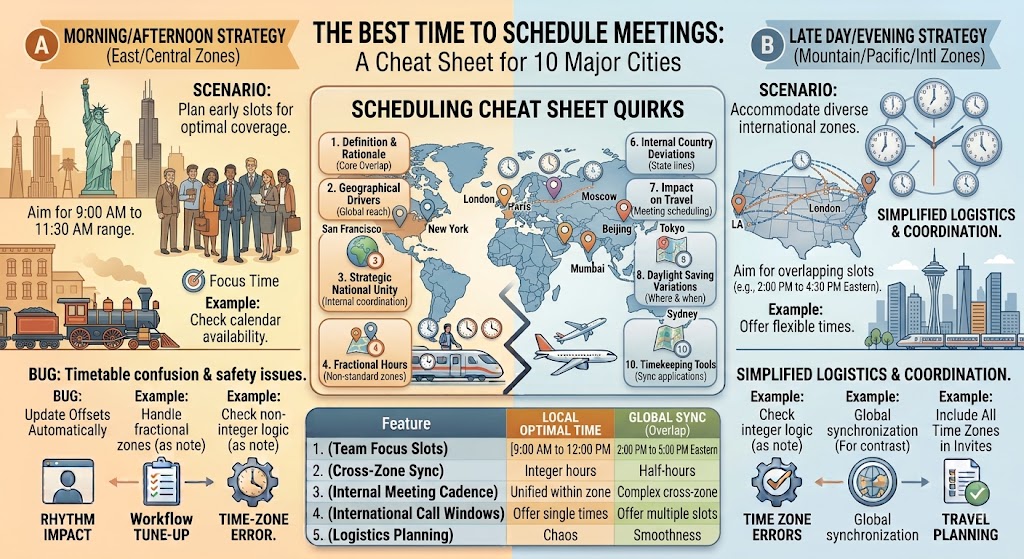 The Best Time to Schedule Meetings: A Cheat Sheet for 10 Major Cities