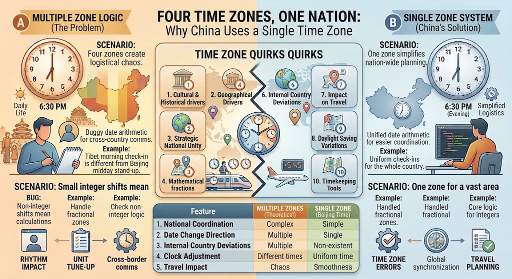 Four Time Zones, One Nation: Why China Uses a Single Time Zone