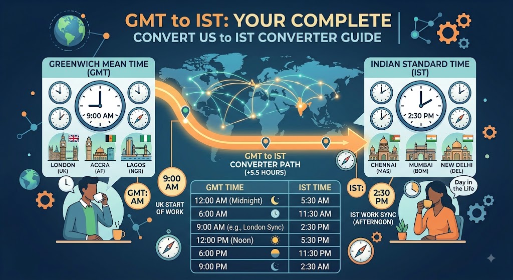 GMT to IST: Convert UK Time to India Time – Complete Guide
