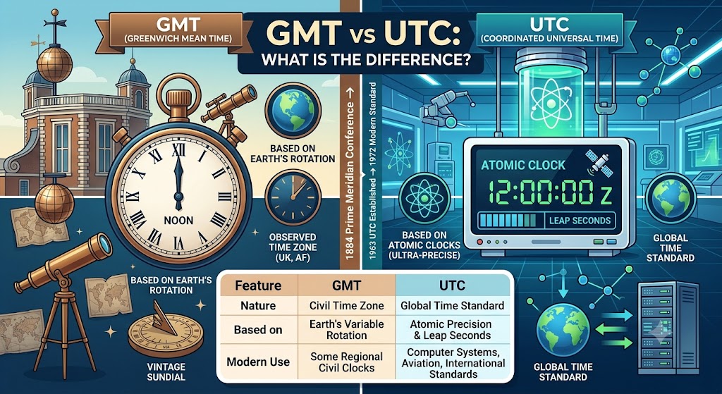 GMT vs UTC: What Is the Difference? – Complete Guide