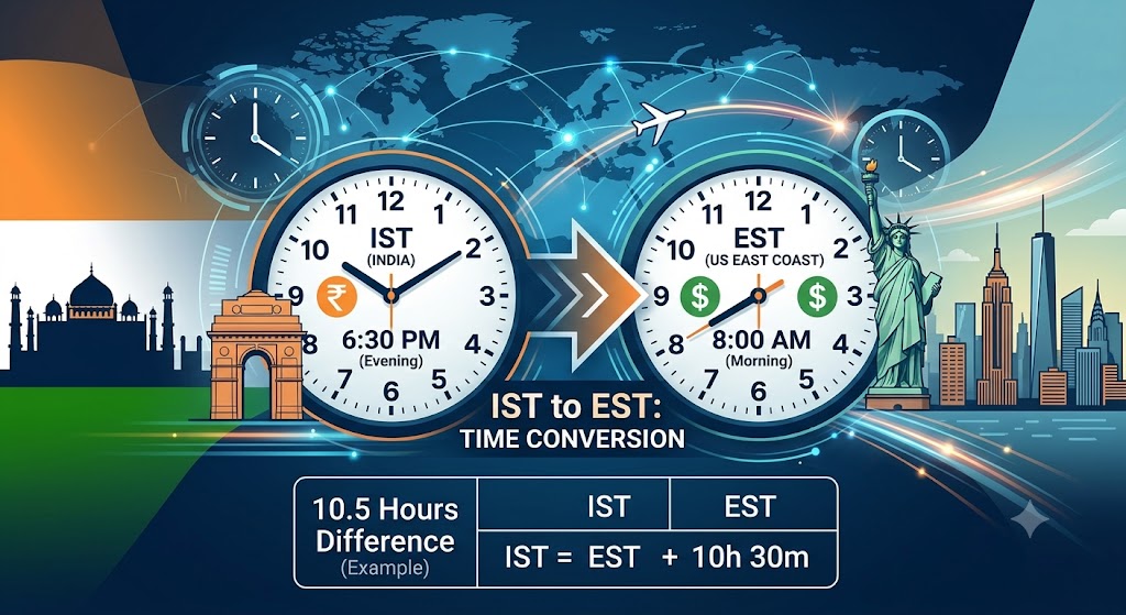 IST to EST: Convert India Time to Eastern Time – Complete Guide