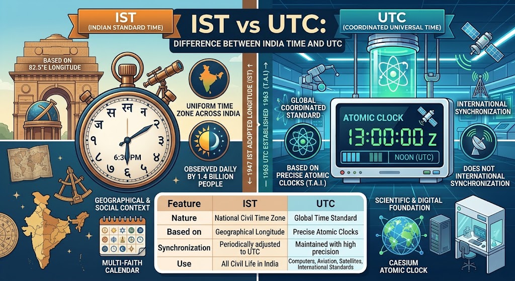 IST vs UTC: Difference Between India Time and UTC – Complete Guide