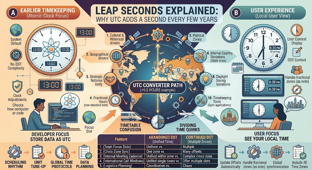 Leap Seconds Explained: Why UTC Adds a Second Every Few Years