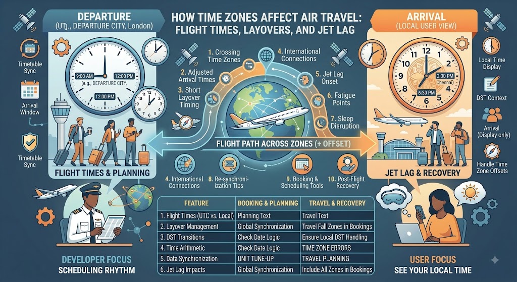 How Time Zones Affect Air Travel: Flight Times, Layovers, and Jet Lag